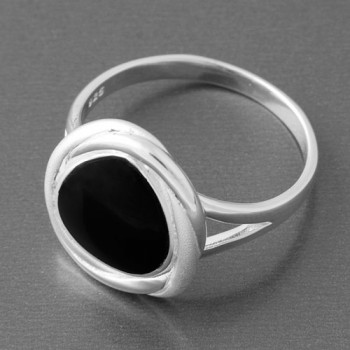 Ring Silber Onyx schwarz Adina, Größe 58