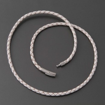 Armband Leder weiß-braun Ilaria, 20cm