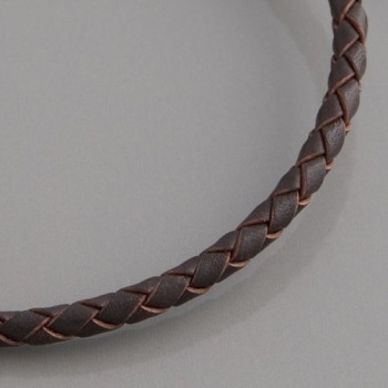 Flechtlederband braun 4mm | Länge 45cm