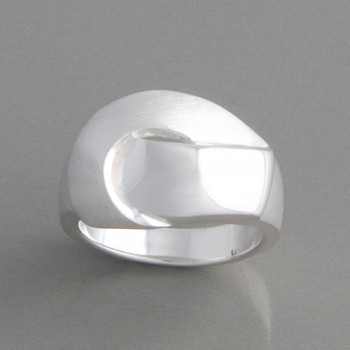 Silberring poliert und matt Ringgröße 60