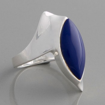 Silberring mit Lapis Ringgröße 58