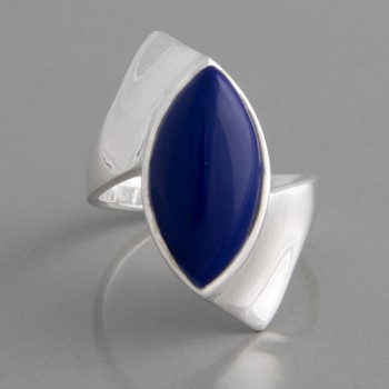 Silberring mit Lapis Ringgröße 58
