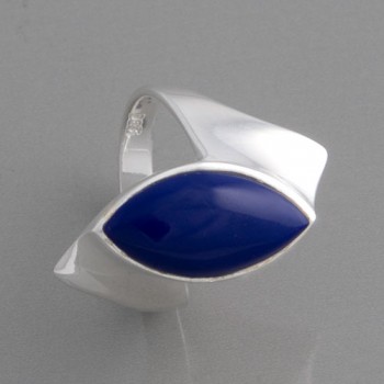 Silberring mit Lapis Ringgröße 58