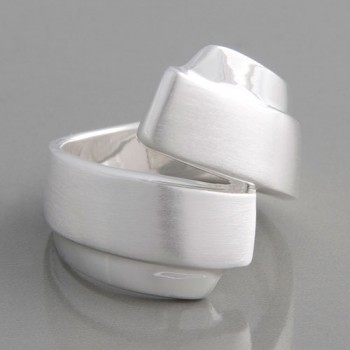 Silberring gewickelt Ringgröße 60