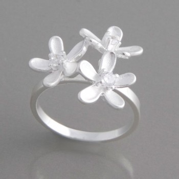 Ring Flora mit Zirkonia, Größe 56