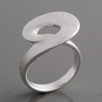 Silberring Spirale, Ringgröße 58