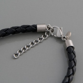 Lederarmband Edelstahl FL Paris Länge 18cm bis 20cm