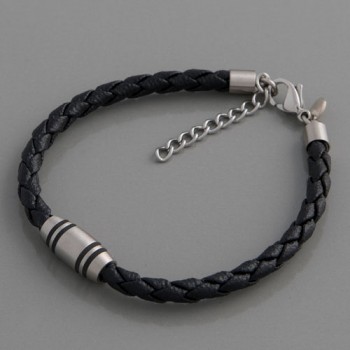 Lederarmband Edelstahl FL Paris Länge 18cm bis 20cm