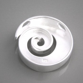 Kettenanhänger Silber Spirale glänzend