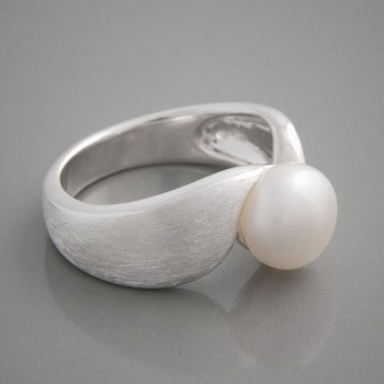 Silberring Perle Rima Ringgröße 54