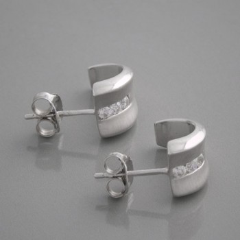 Ohrstecker Silber Zirkonia Trio