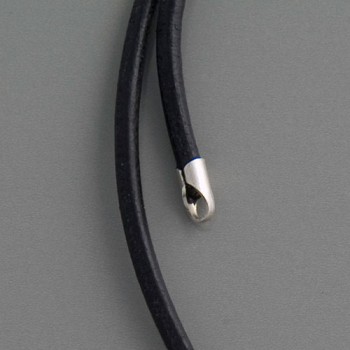 Lederkette schwarz 2mm | Länge 45cm