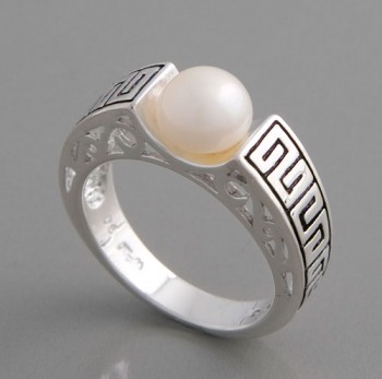 Ring Silber Perle Sherizade Größe 58