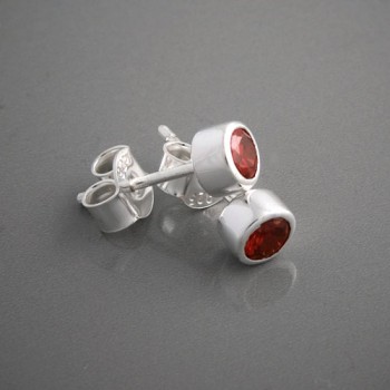 Ohrstecker Silber rot