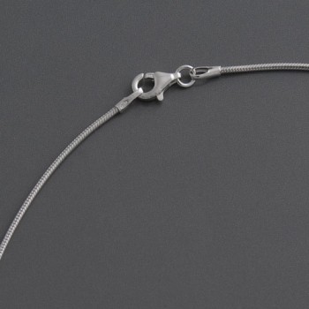 Schlangenkette Silber 1,2mm | rhodiniert | Länge 42cm