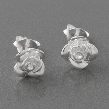 Ohrstecker Silber Rose