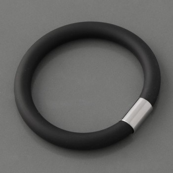 Schlauch-Armband, schwarz, 19cm