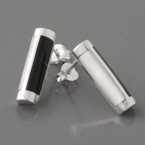 Onyx-Perlmutt Ohrstecker