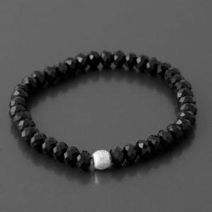 Armband Glasperlen schwarz