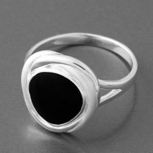 Ring Silber Onyx schwarz Adina