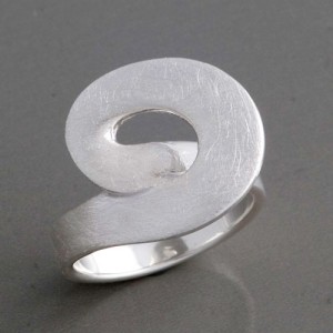 Silberring Spirale Ringgröße 52 bis 62