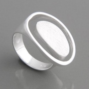 Silberring oval Amilia Ringgröße 52 bis 62