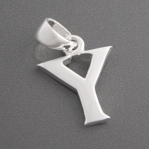 Buchstaben Anhänger Silber Y