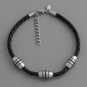 FL PARIS Leder-Edelstahl-Armband