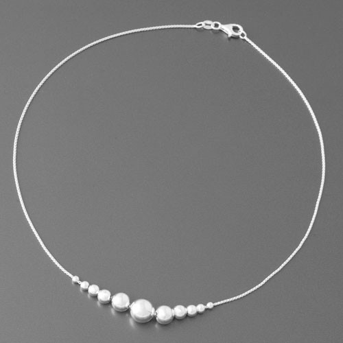 Silberkette Collier mit Kugeln Kiara