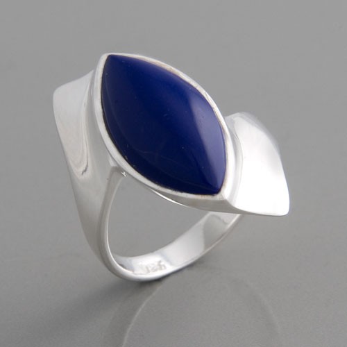 Silberring mit Lapis Ringgröße 58