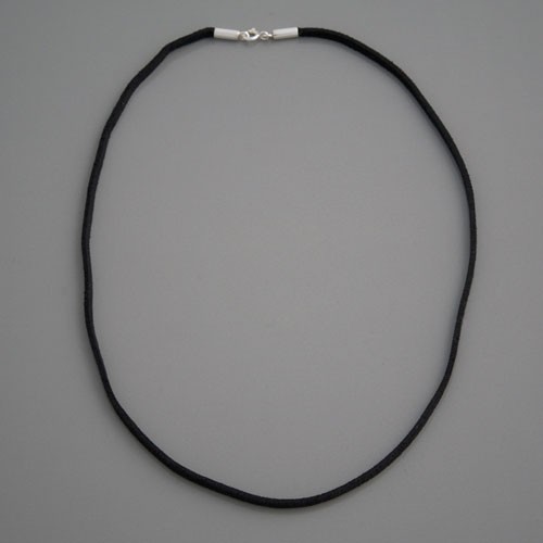 Velours-Lederkette schwarz 3mm, Länge 42cm bis 45cm