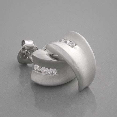 Ohrstecker Silber Zirkonia Trio