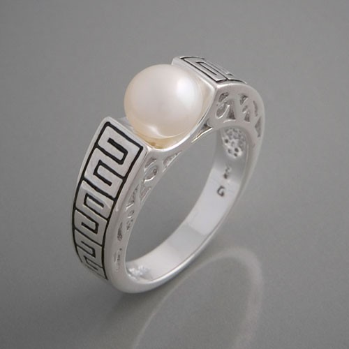 Ring Silber Perle Sherizade Größe 52 bis 60