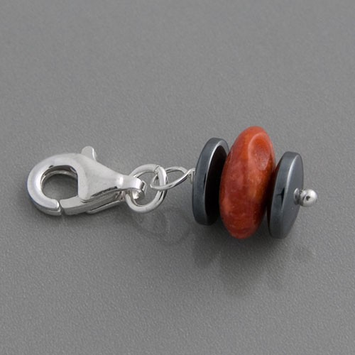 Charm-Anhänger Schaumkoralle Hämatit