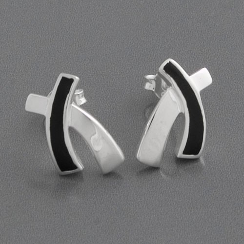 Ohrstecker Silber Onyx Sina