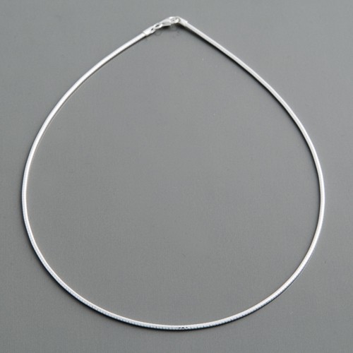 Omega Halsreif Silber 1,3mm | Länge 45cm