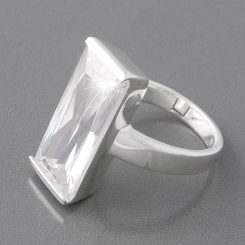 Silberring Zirkonia weiß Katka, Größe 54