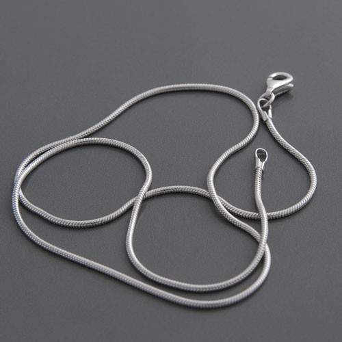 Schlangenkette Silber 1,2mm | rhodiniert | Länge 40cm