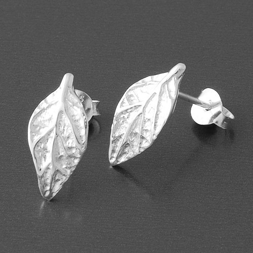 Ohrstecker Blatt 925 Silber