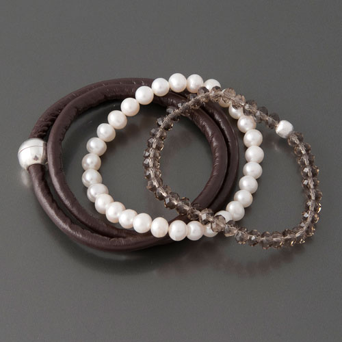 Leder-Perlen-Armband-Set online kaufen