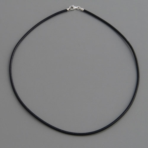 Lederkette schwarz ECHT LEDER Bajonettverschluss Edelstahl Lederband Halsband 