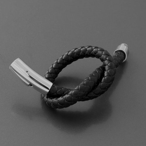 Armbänder Leder schwarz mit